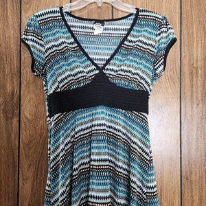 Judy Knapp Cap Sleeve V-Neck-Large